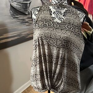 Snake Print Sleeveless Top